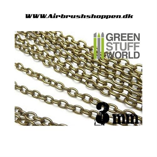 kæde, GSW Hobby chain 3 mm, 1 meter lang